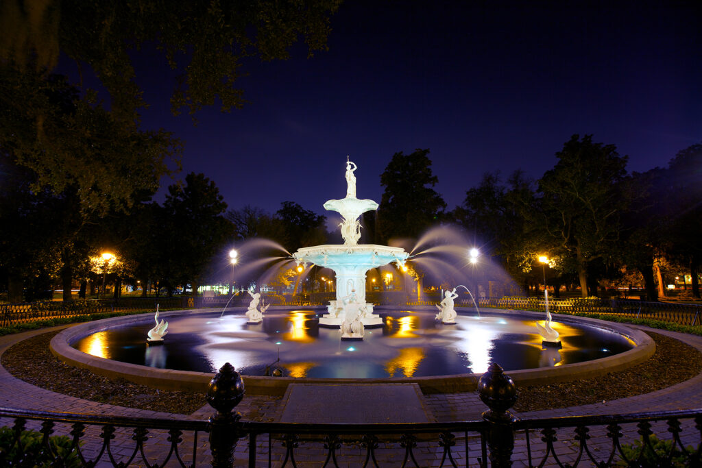 The fountain at Forsyth Park in Savannah, Georgia.