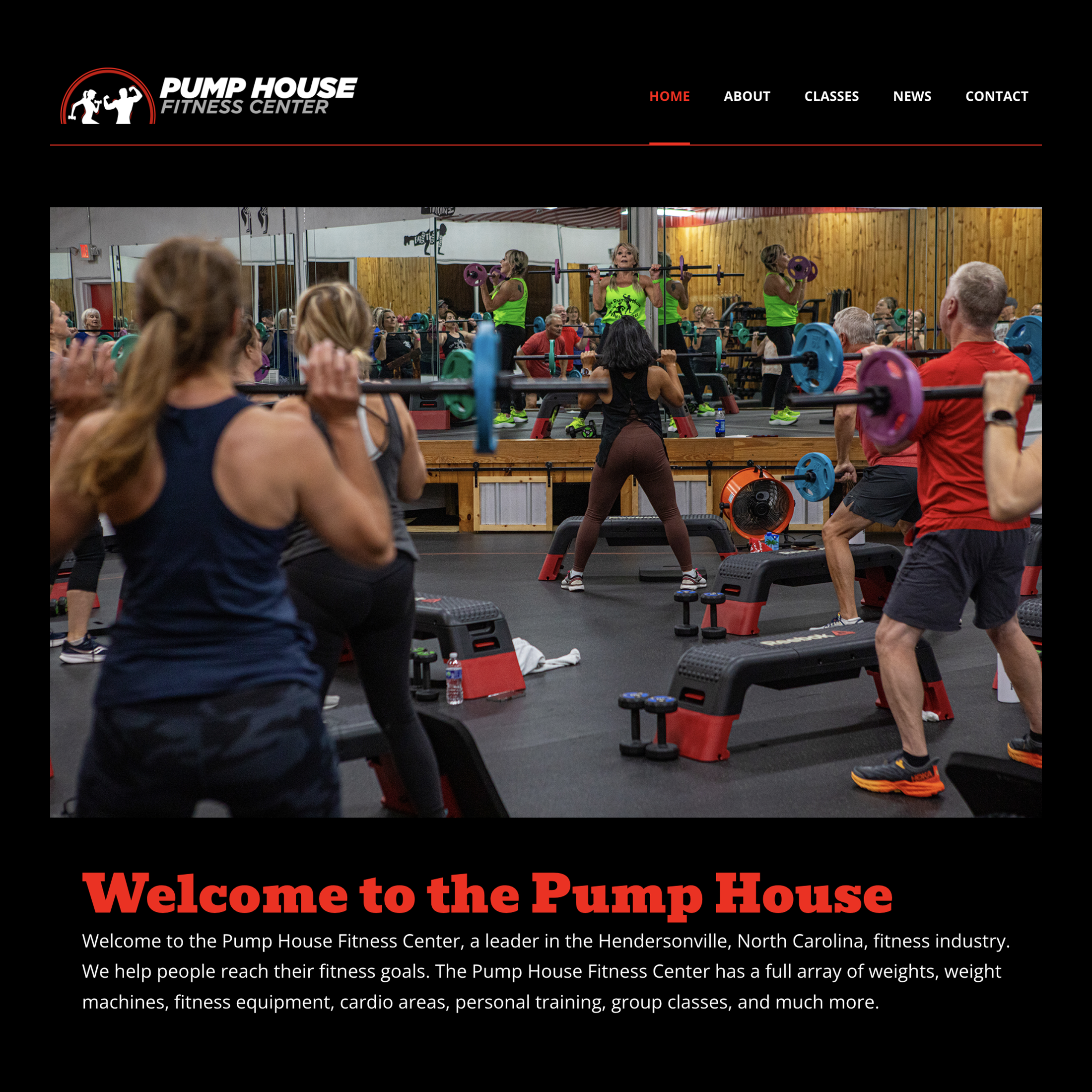 Pump House Fitness Center, Hendersonville, North Carolina.