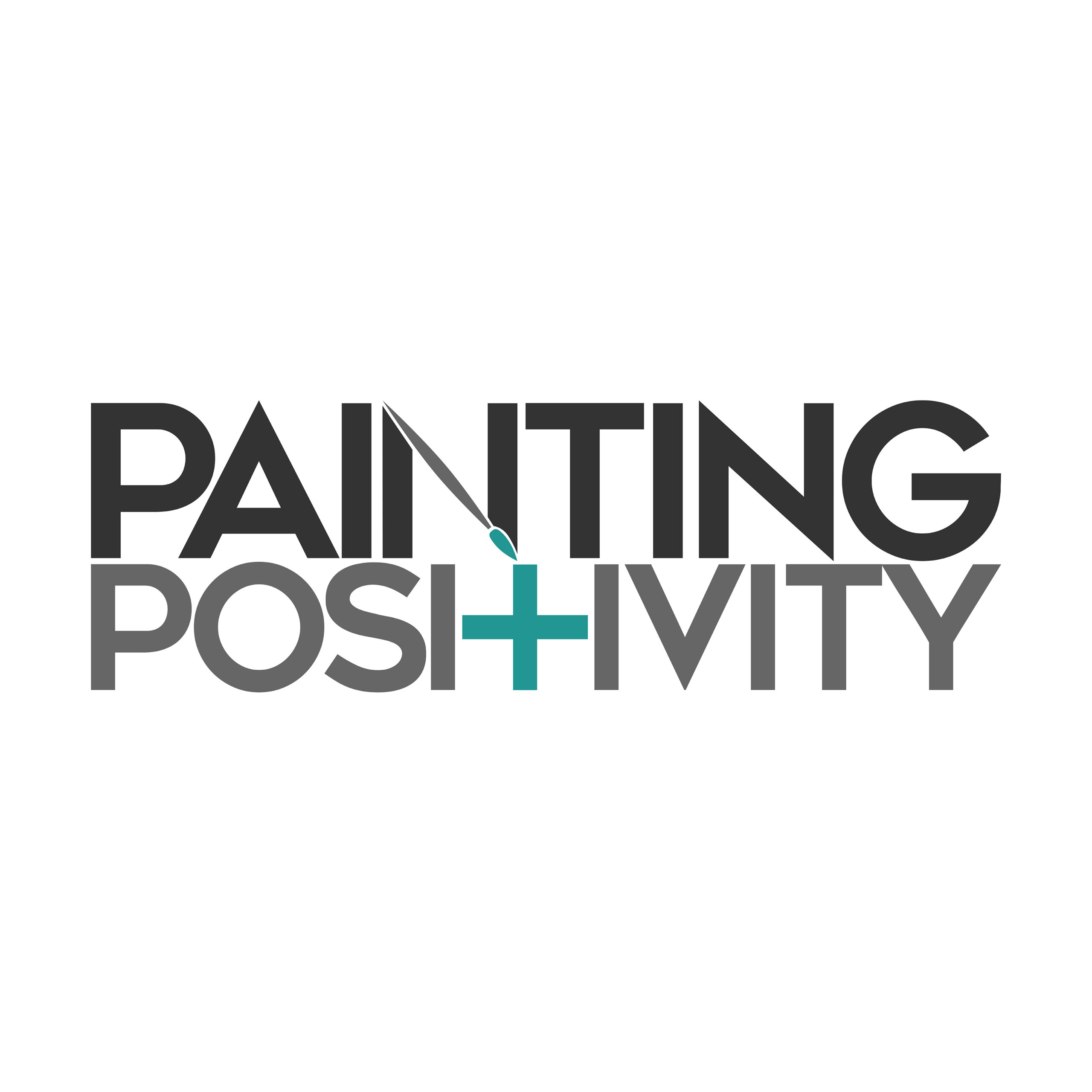 logo design - case study: Painting Positivity, a collaboration between the Castle Rock Artist Cooperative and the Castle Rock Public Art Commission
